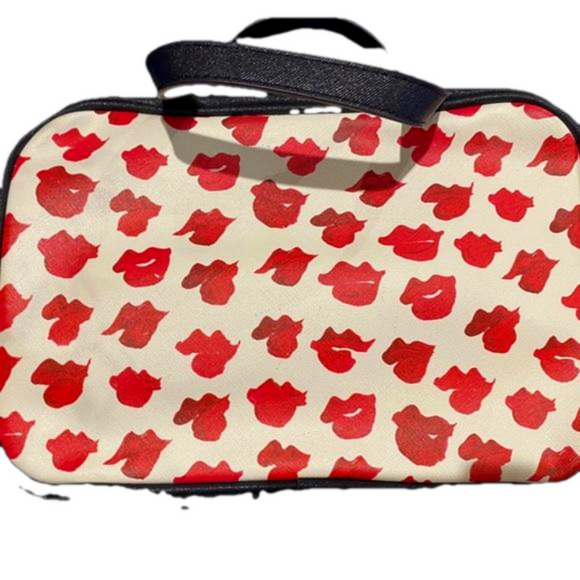 Estee Lauder Handbags - New Estée Lauder Red Lips Large Make-Up Bag w/ Hanger